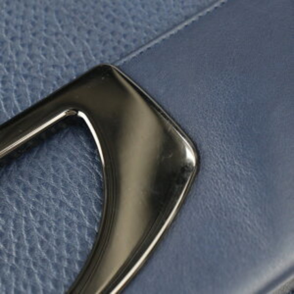 Christian Louboutin Calfskin Messenger Passage Navy Bag Blue Shoulder - Picture 8 of 9